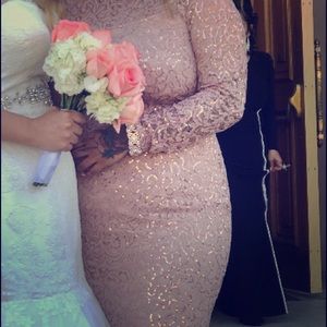 Rose gold bridesmaid dress